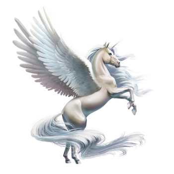 Beautiful and majestetic unicorn with wings- alicorn.