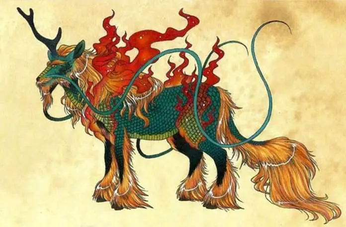 The Qilin - often referred also as the Chinese unicorn.