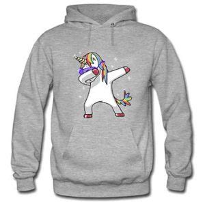Fun and trendy hoodie with dabbing unicorn for men.