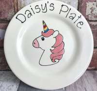 Personalized Unicorn Plate