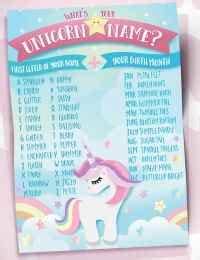 "What is my unicorn name" game