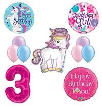 Unicorn 3rd Birthday Decoration Kit