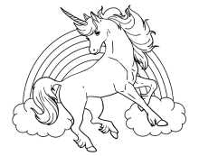 Free Downloadable Unicorn Coloring Page