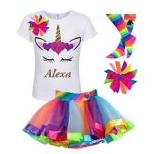 Colorful unicorn outfit for Girls
