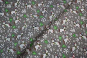 Adorable "Chrstmas-busy" unicorn fabric.